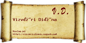Vizvári Diána névjegykártya