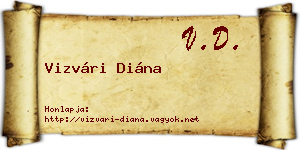 Vizvári Diána névjegykártya